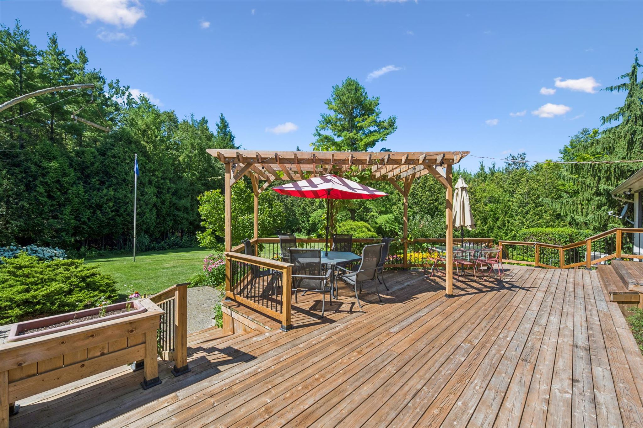 Pergola over the dining deck