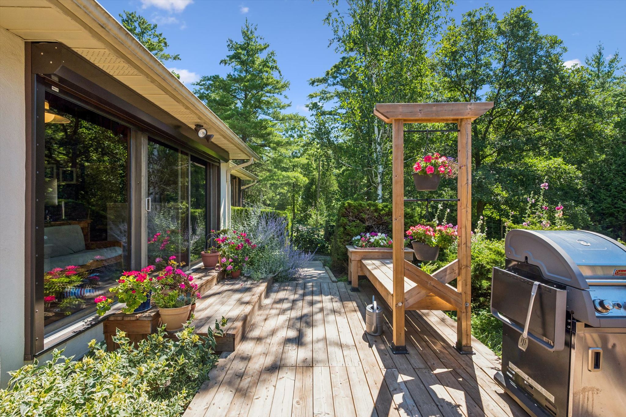 Planters and the barbecue